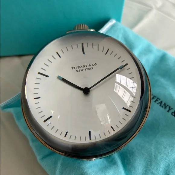 Tiffany & Co. Silver Desk Clock - Picture 3 of 4